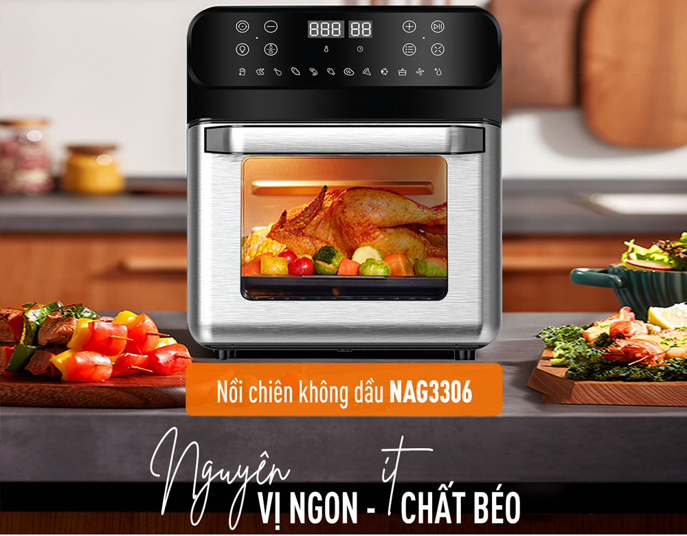 Nồi chiên không dầu Nagakawa NAG3306 (12 lít) - Hàng chính hãng