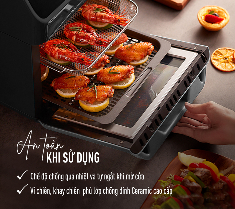 Nồi chiên không dầu Nagakawa NAG3306 (12 lít) - Hàng chính hãng