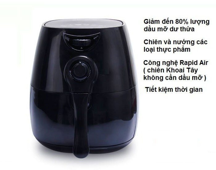 Nồi chiên nướng không dầu Kasumi CKD-01 (Đỏ) - Hàng chính hãng