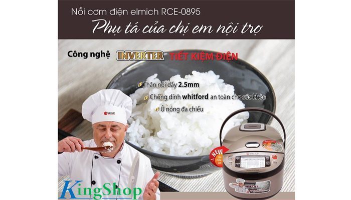 Nồi cơm điện Elmich RCE-0895 - Hàng chính hãng