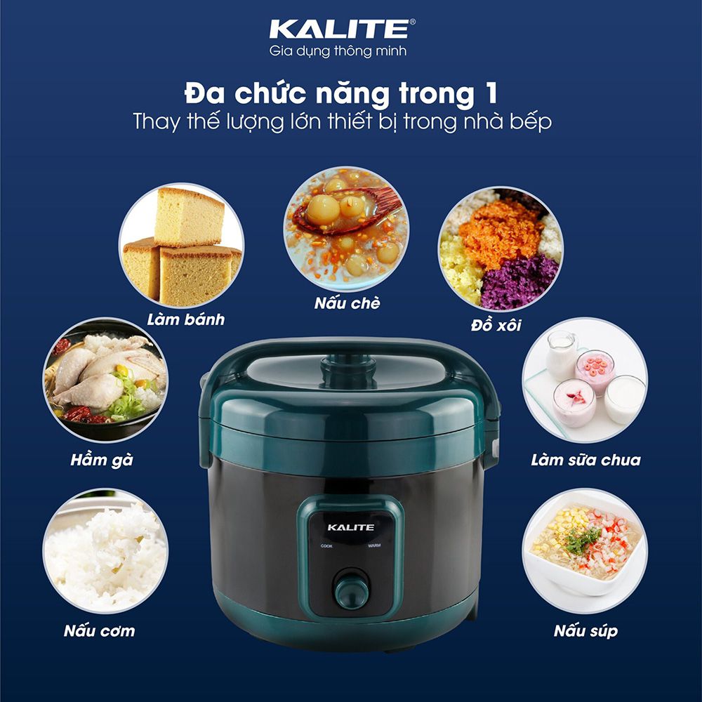 Nồi cơm điện 1.8 lít KALITE KL-618 - Hàng chính hãng