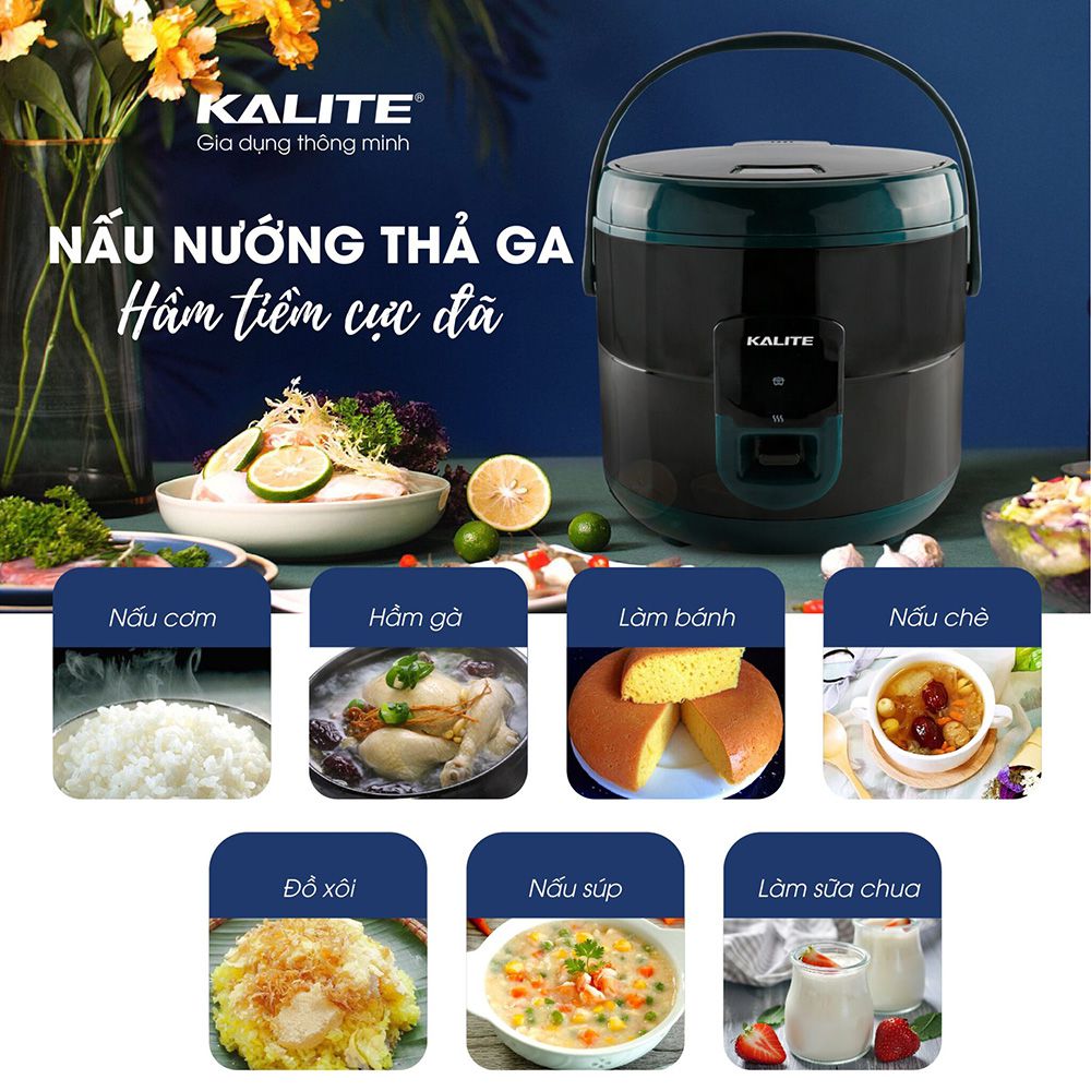Nồi cơm điện 1.8 lít Kalite KL-619 - Hàng chính hãng