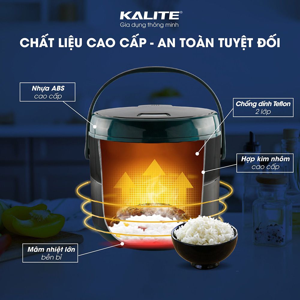 Nồi cơm điện 1.8 lít Kalite KL-619 - Hàng chính hãng