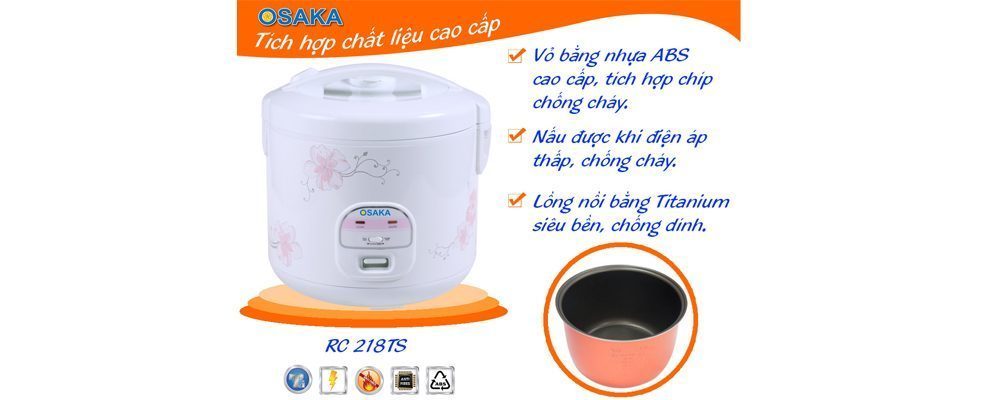 nồi cơm điện Osaka RC-218TS
