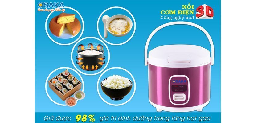Nồi cơm điện Osaka RC-618PV - Hàng chính hãng