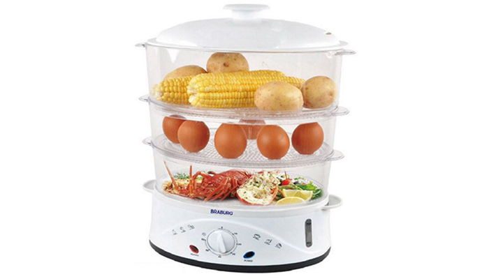 Nồi hấp điện 3 tầng Braburg B3L - Hàng chính hãng