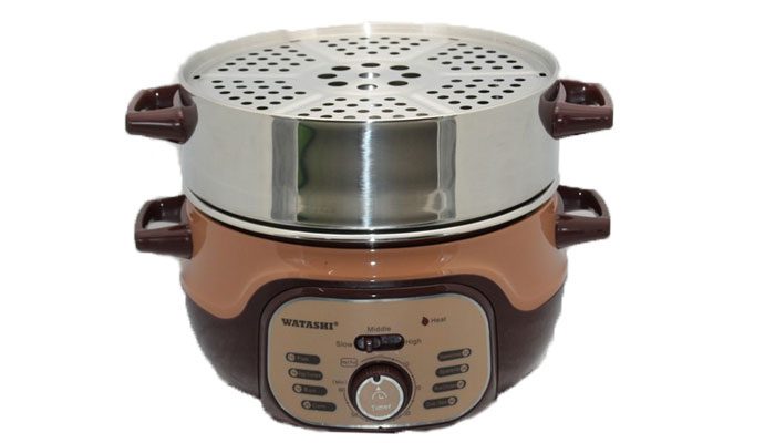 Nồi hấp điện 2 tầng inox Watashi WA-703XH