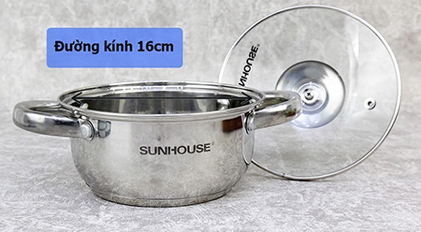 Nồi Inox 3 đáy Sunhouse SH22116