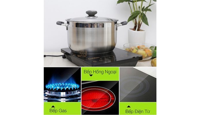 Nồi inox 3 dáy 26cm Fivestar N26-3DC - Hàng chính hãng