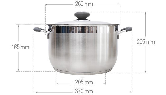 Nồi inox 3 dáy 26cm Fivestar N26-3DC - Hàng chính hãng