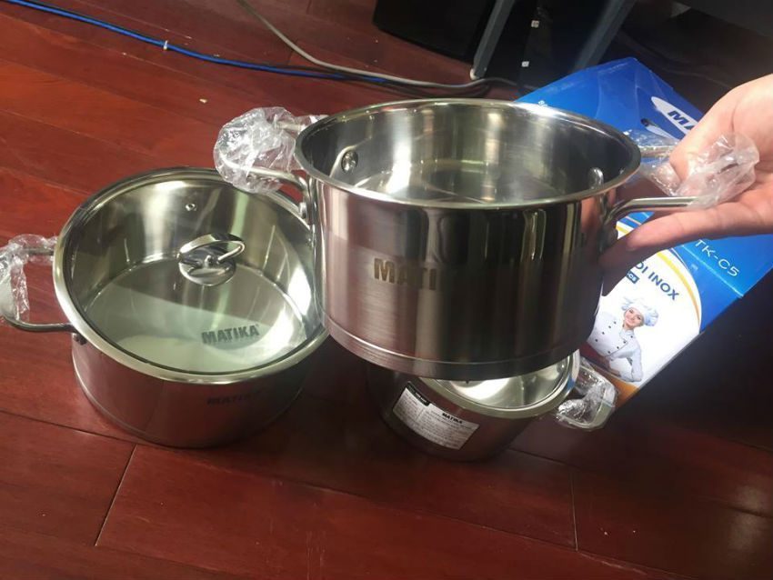 Bộ nồi inox Matika MTK-C5 cho banjnhieeuf lựa chọn