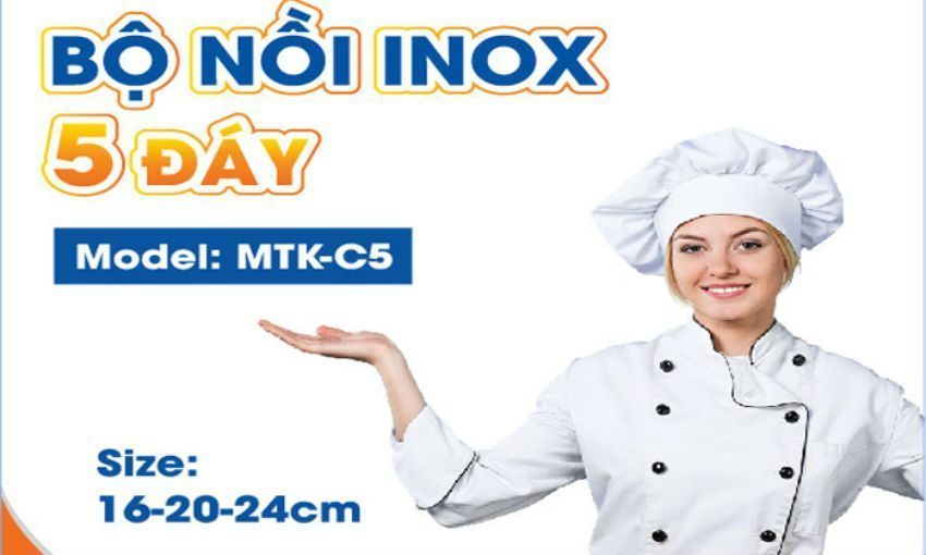 Bộ nồi inox 5 đáy Matika MTK-C5