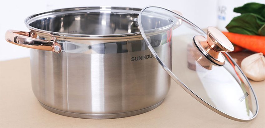 Mặt trước nồi inox 5 đáy Sunhouse SHG24224