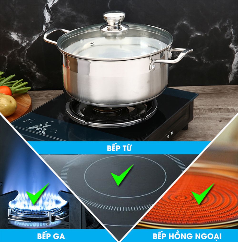 Bộ nồi inox Smartcook SM-2102MN size quánh 16, 20 , 24cm - Hàng chính hãng