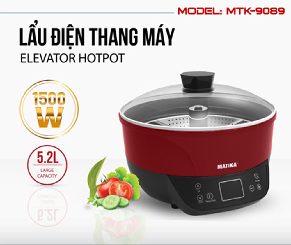 Nồi lẩu điện thang máy Matika MTK-9089 (5L) - Hàng chính hãng