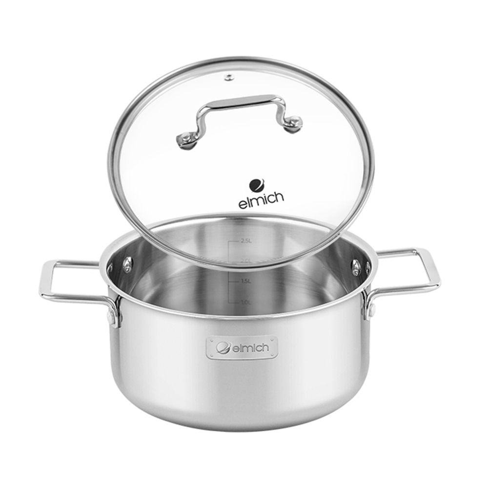 Nồi inox liền khối Elmich Trimax XR EL-3840 size 18cm - Hàng chính hãng