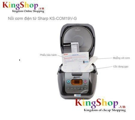 Nồi cơm điện Sharp KS-COM19V-G - Thương hiệu Nhật Bản - Hàng chính hãng