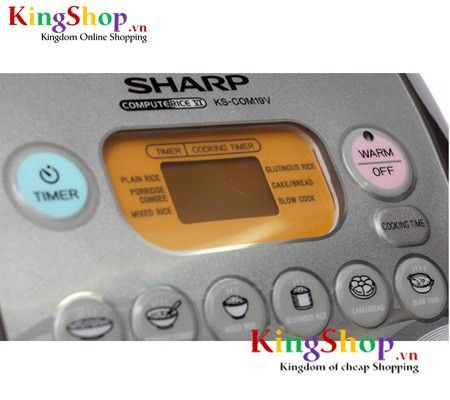 Nồi cơm điện Sharp KS-COM19V-G - Thương hiệu Nhật Bản - Hàng chính hãng