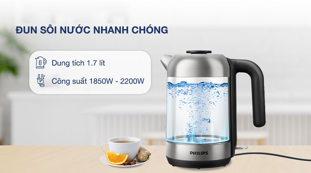 Bình đun siêu tốc Philips HD9339/80 - Hàng chính hãng