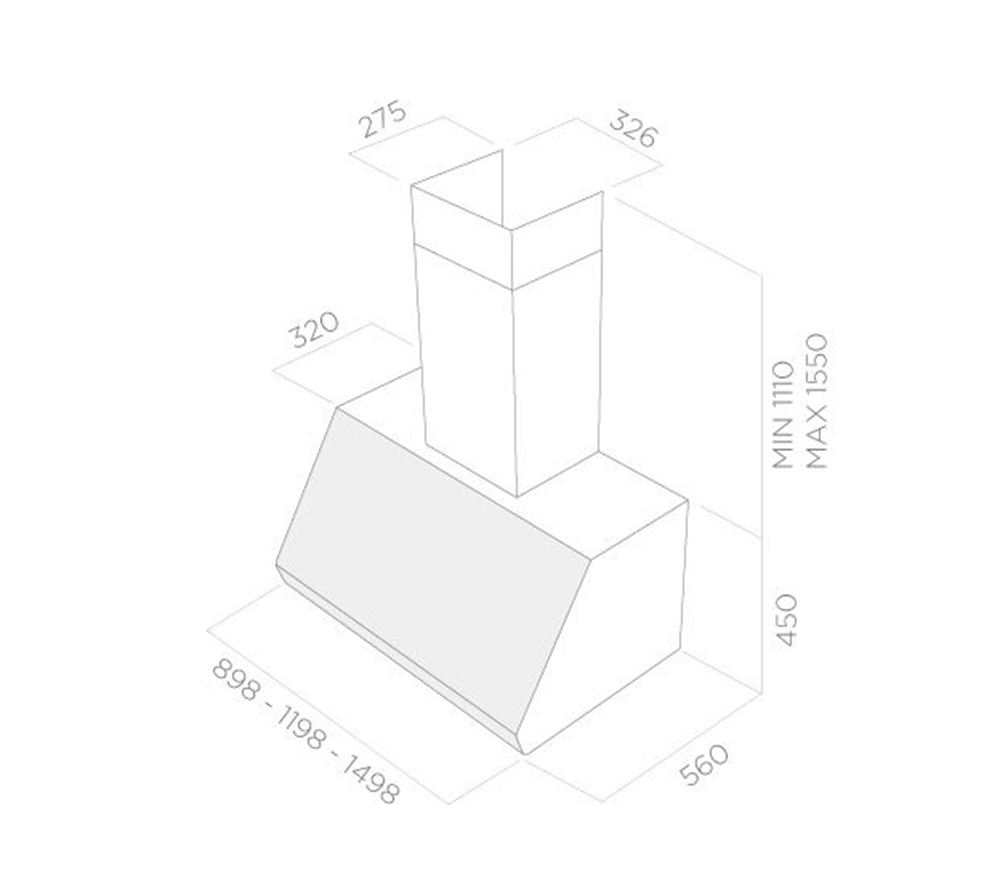 Máy hút mùi áp tường Elica PRO EUROPA IX/A/120 - Hàng chính hãng
