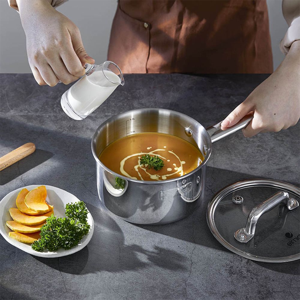 Quánh inox liền khối Elmich Trimax ECO EL-3990 size 16cm - Hàng chính hãng