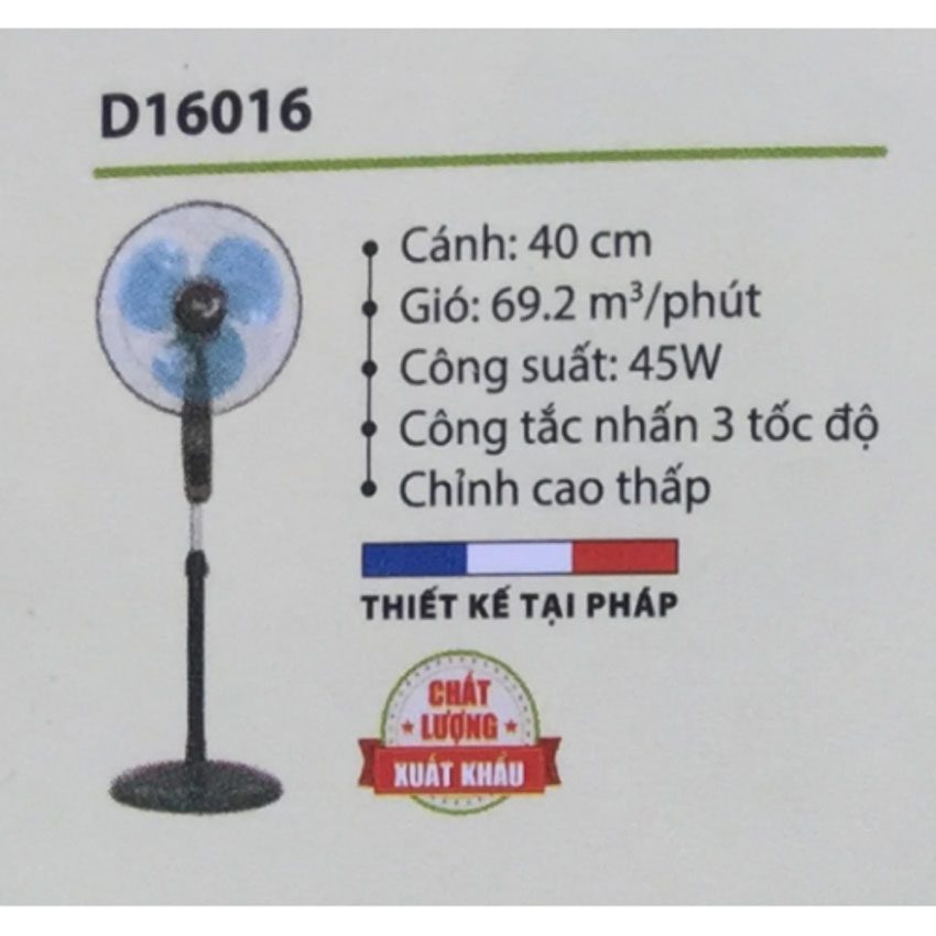 Quạt đứng Asia D16016 - Hàng chính hãng