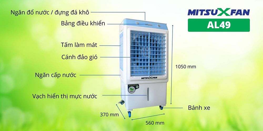 Quạt hơi nước MitsuXFan AL49 - Hàng chính hãng