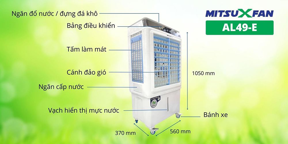 Quạt hơi nước MitsuXFan AL49-E - Hàng chính hãng