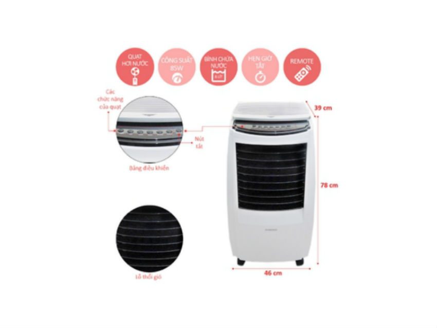 cấu tạo Quạt Làm Mát Không Khí Shimono SM-918
