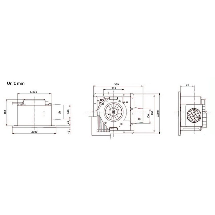 Cấu tạo của quạt hút KDK 24JRB