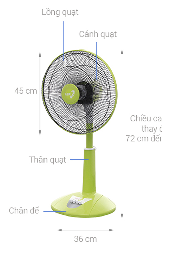 Quạt lửng Asia VY358290 - Hàng chính hãng