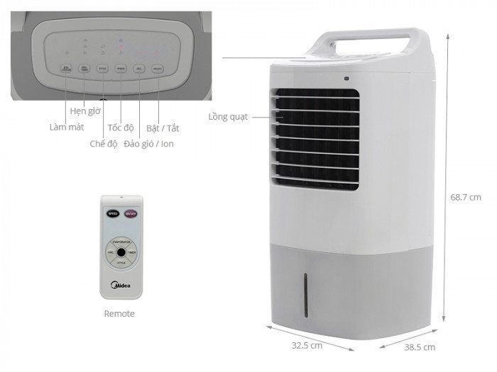 Quạt điều hòa Midea AC120-16AR