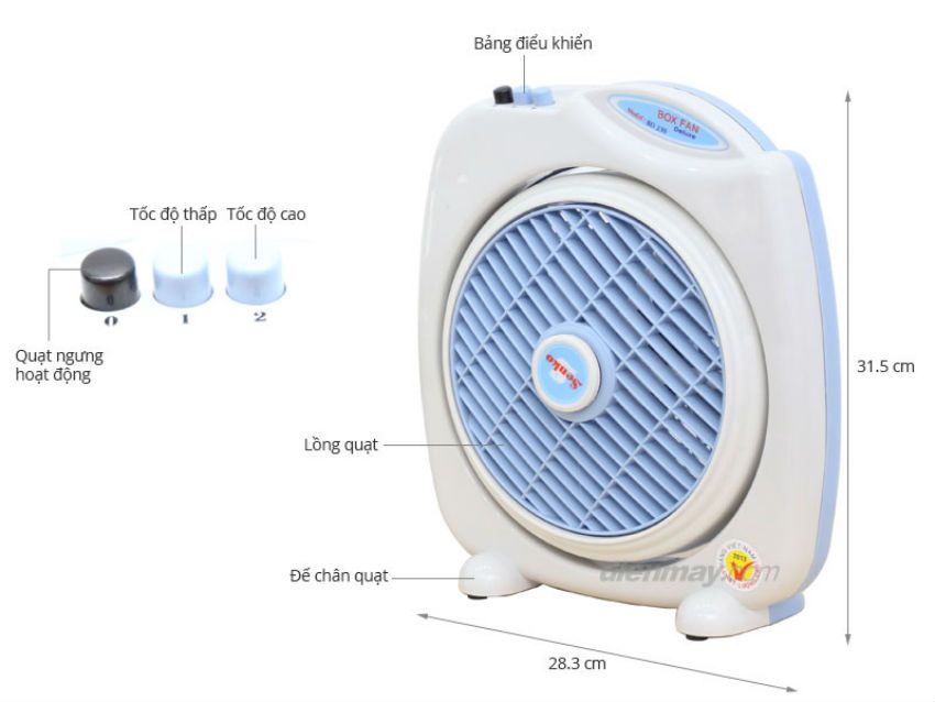 Quạt bàn đảo Senko BD230 - Hàng chính hãng