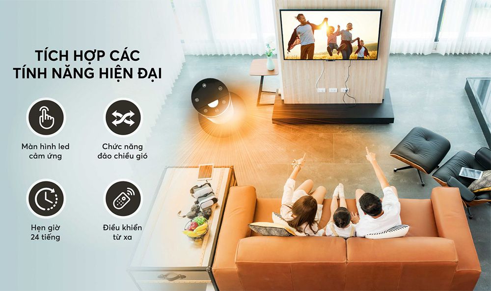 Quạt sưởi gốm Ceramic Mutosi MCH-2000L - Hàng chính hãng