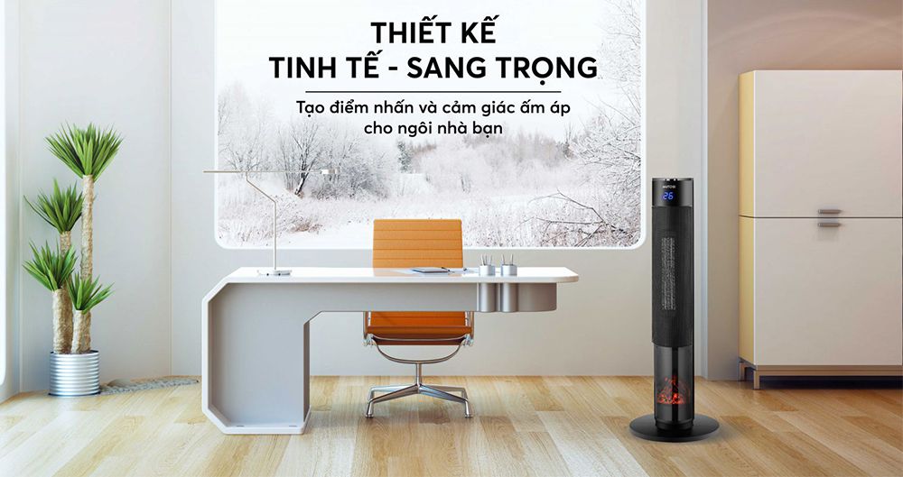 Quạt sưởi gốm Ceramic Mutosi MCH-2000L - Hàng chính hãng