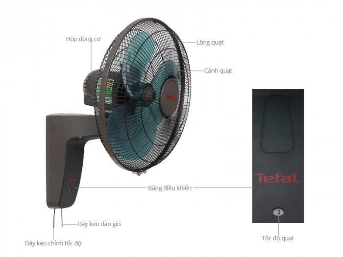 Quạt treo Tefal VF3637O1 - Hàng chính hãng
