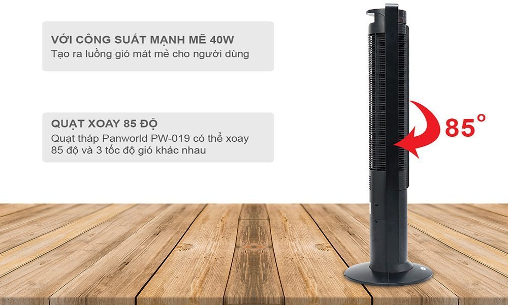 Tính năng tiện lợi của quạt tháp PW-019H