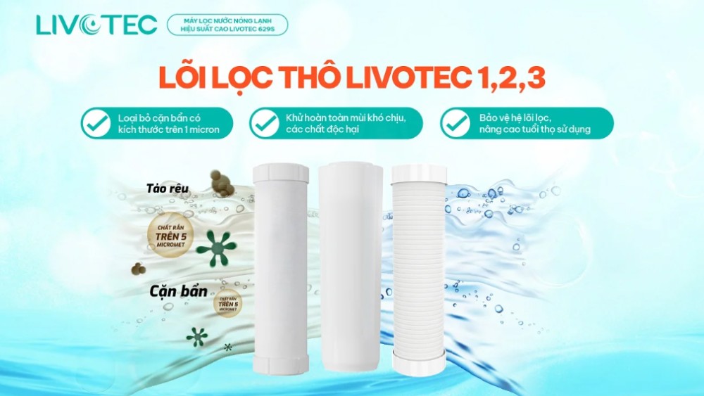 Máy lọc nước nóng lạnh Korihome Livotec 629S - Hàng chính hãng