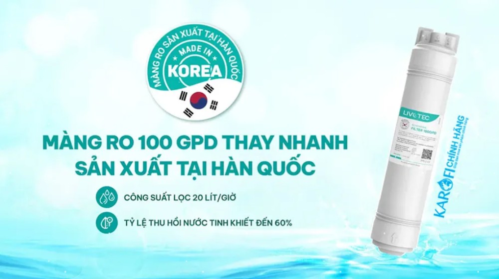 Máy lọc nước nóng lạnh Karofi Livotec 630S - Hàng chính hãng