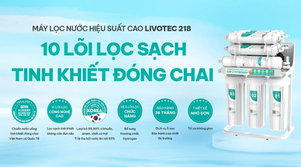 Máy lọc nước Karofi Livotec 218 - Hàng chính hãng