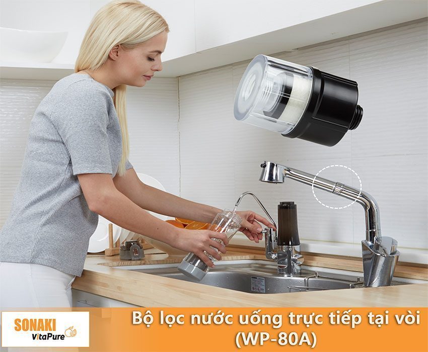 Thiết bị lọc nước uống trực tiếp tại vòi Sonaki WP 80A - Hàng chính hãng