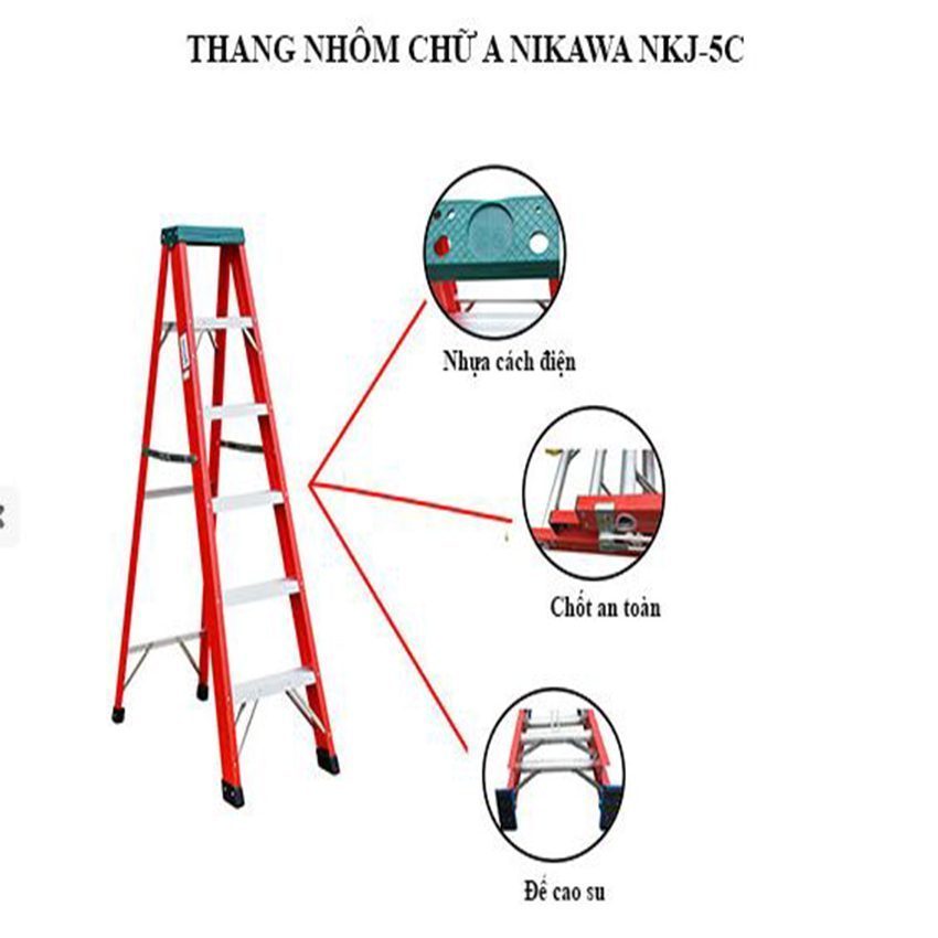 Thang cách điện chữ A Nikawa NKJ-5C - Hàng chính hãng