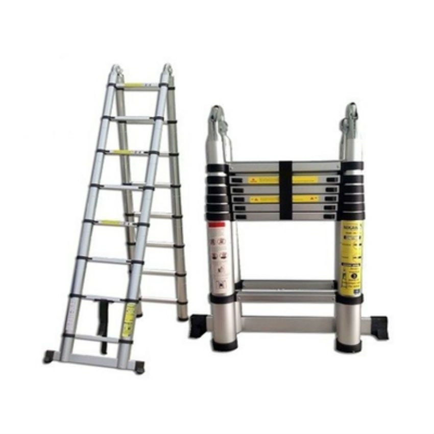 Thang nhôm rút chữ A Kachi MK02TRNA - Hàng chính hãng