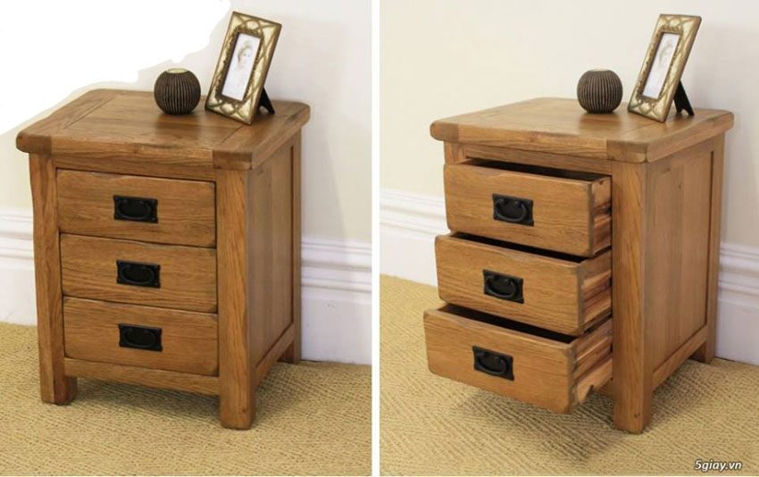 Tủ đầu giường Sồi Mỹ - Hàng chính hãng