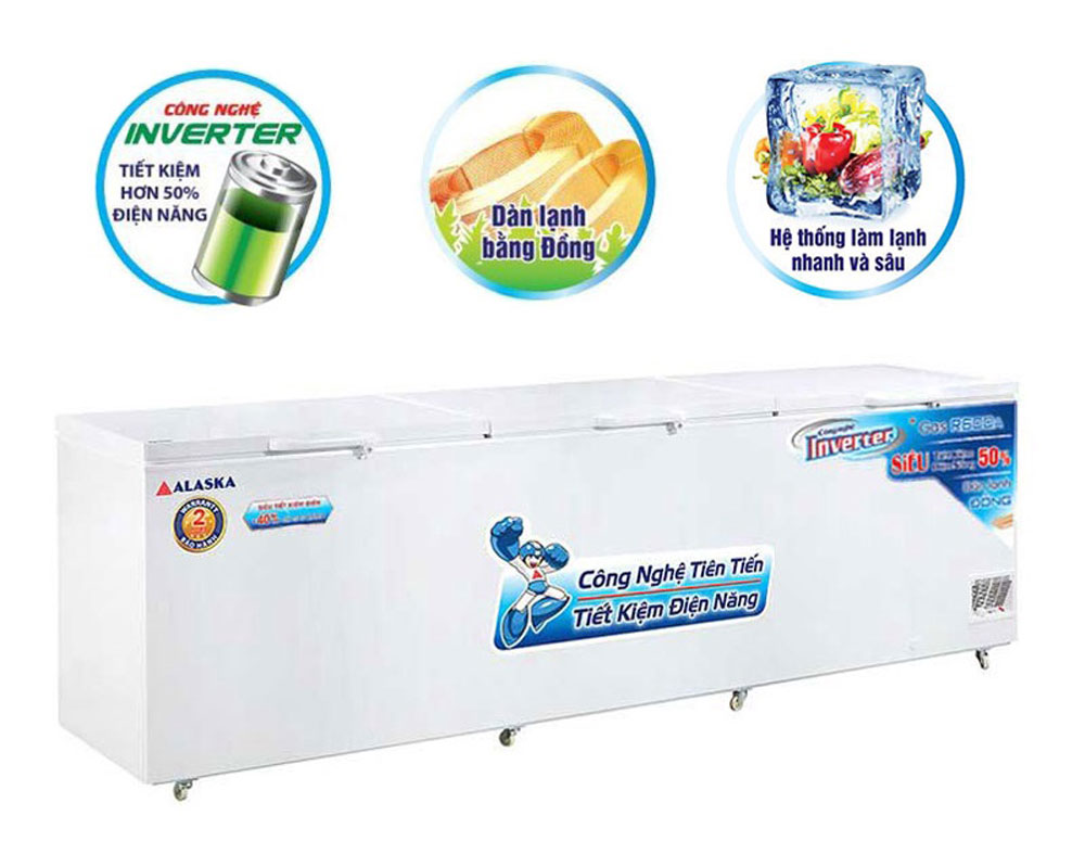 Tủ đông Alaska inverter 1 ngăn HB-1500CI - Hàng chính hãng