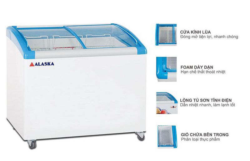 Tủ đông Alaska KC-203S - 203L - Hàng chính hãng