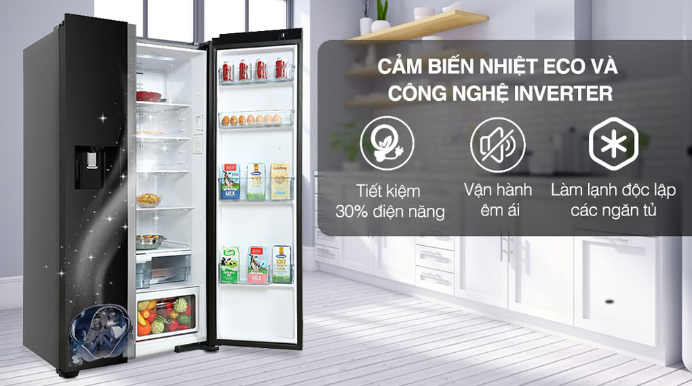 Tủ lạnh Hitachi Inverter R-SX800GPGV0 GBK 573 lít - Hàng chính hãng