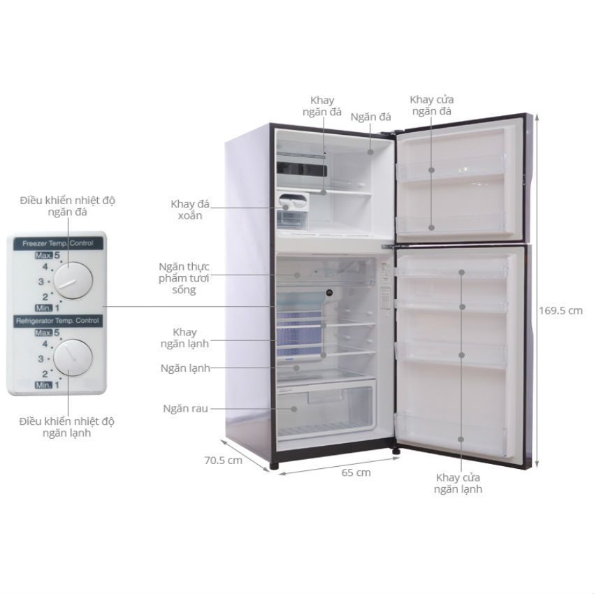 Tủ lạnh Hitachi R-VG440PGV3