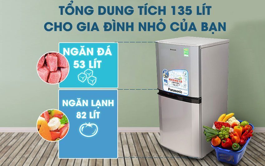 Tủ lạnh Panasonic NR-BJ158SSV1 - Hàng chính hãng