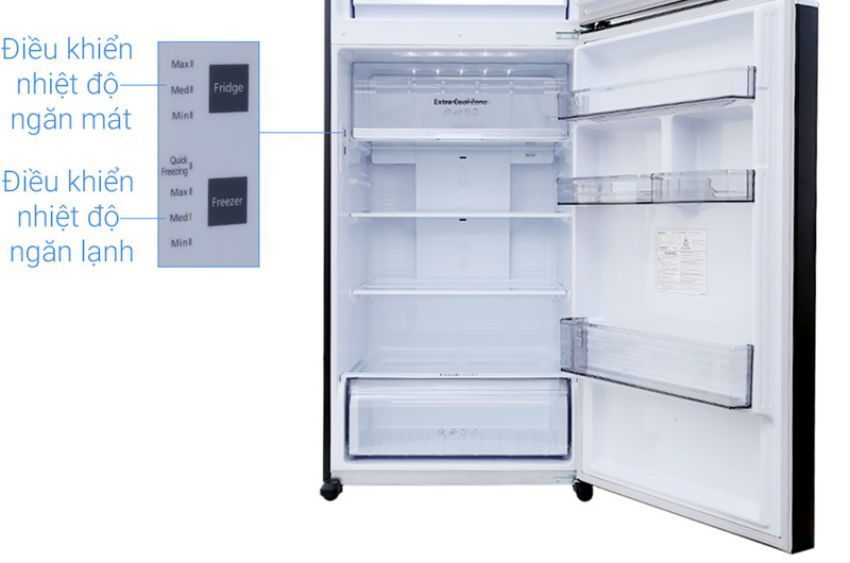 Nút điều chỉnh bên trong Tủ lạnh Panasonic 405 lít NR-BD468GKVN